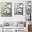 «Magnolia Blossom» blanc et bleu sur fond blanc-1461198947-1461198944
