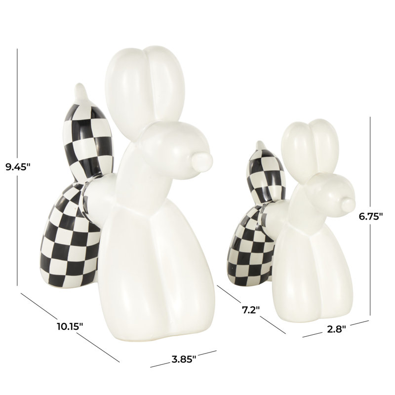 Ensemble de sculpture Micayah, Blanc / noir