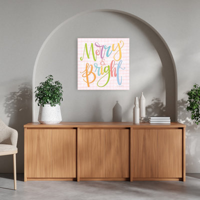 Art mural abstrait fantaisiste coloré «Merry & Bright»