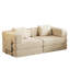 Canapé-lit convertible de 72,4 pouces, canapé en velours côtelé avec deux poches de rangement latérales et deux coussins, canapé-lit pliant confortable pour le salon, la chambre à coucher et le bureau, canapé moquette.-943644833