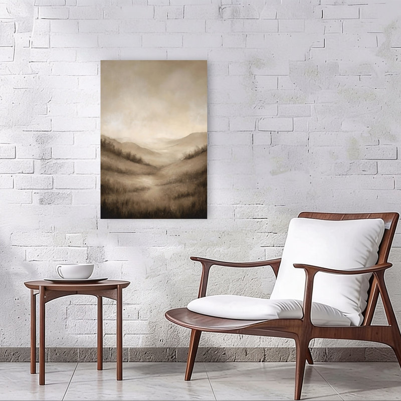 «Rolling Hills I Contemporary Architecture Landscape», reproduction d'art mural, 36" H x 24" W