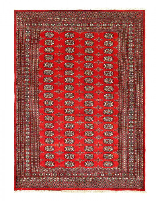 Red color Fine Hand Knotted Bokhara rug 5'8"X 7'1"