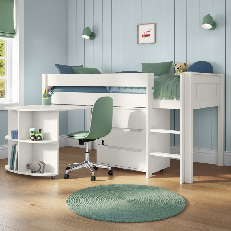 New Classic Midsleeper with a Pull Out Desk and 3 Drawer Chest
