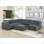 Canapé modulaire sans accoudoirs, mobilier contemporain gris anthracite chenille | Chenille | Gris anthracite