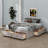 A Platform Bed Featuring Six Integrated Storage Drawers-1973256710-1973256708