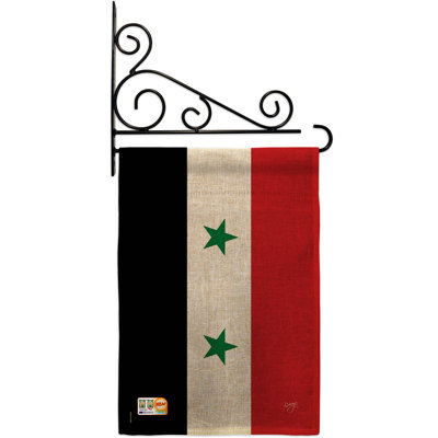 Double Sided 18.5'' H x 13'' W Burlap Flag Set