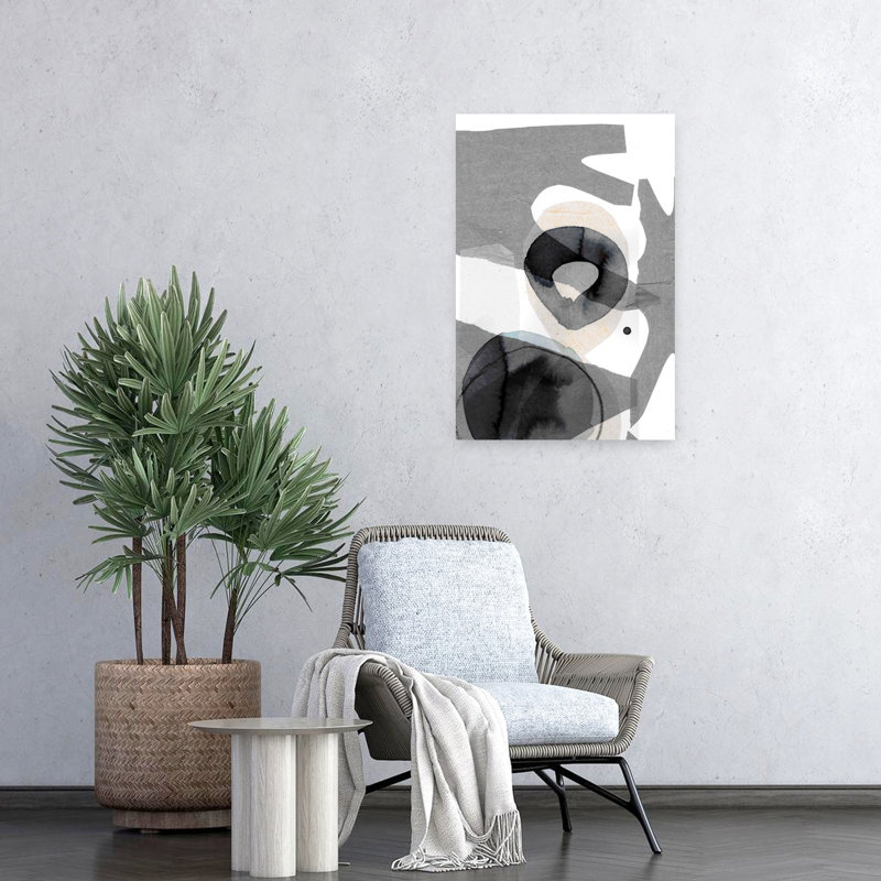 Papier 1, art abstrait contemporain, H 24 po x l 16 po