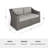 Martha Stewart Bedford Outdoor Modular Rattan Wicker Loveseat With All-Weather Cushions-109713891-109713894