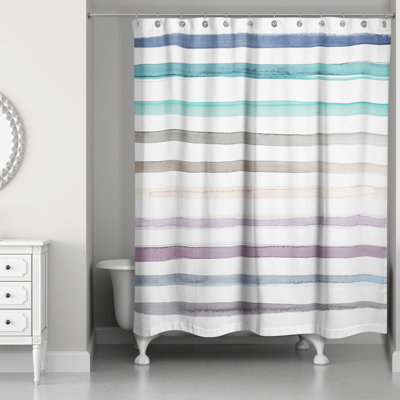 Chanley Striped Shower Curtain