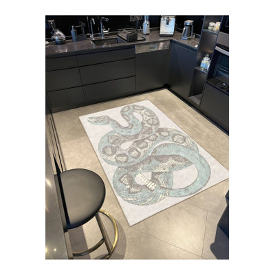 Tapis décoratif à motif de serpent