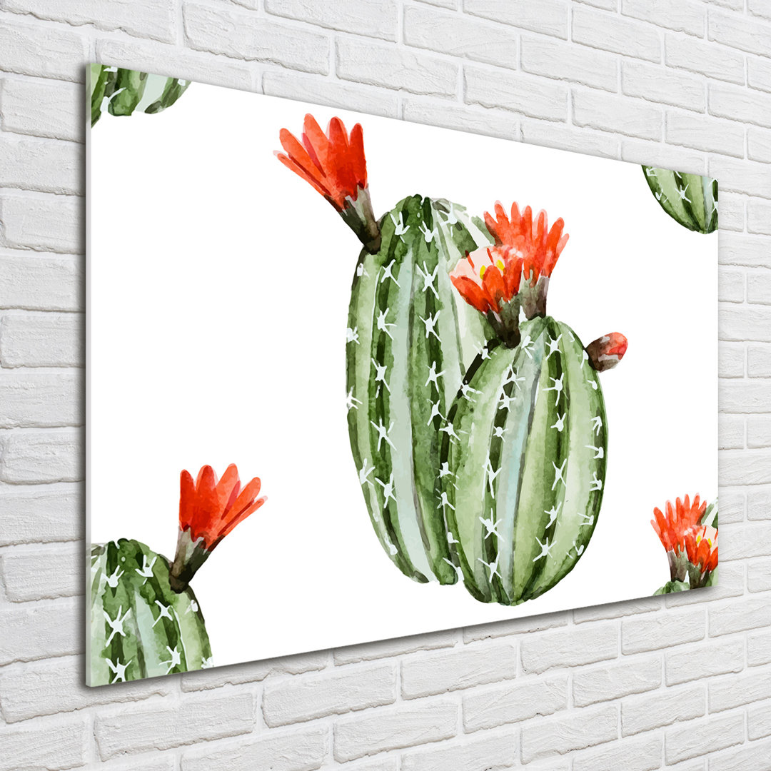 Glasbild Cacti