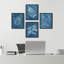 «Pastel Blue Tropical Jungle Monstera Leaves», ensemble de 4 reproductions de cadres photo simples-97762543-97762542