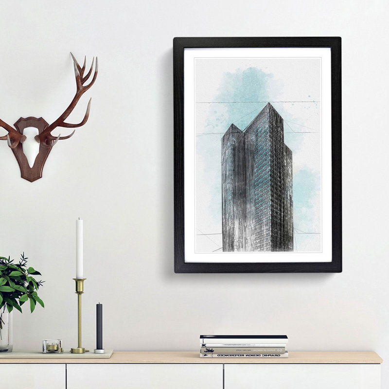Sketching the Architecture Vol.44 - Framed Print, Black Framed, 87cm H x 62cm W x 2cm D