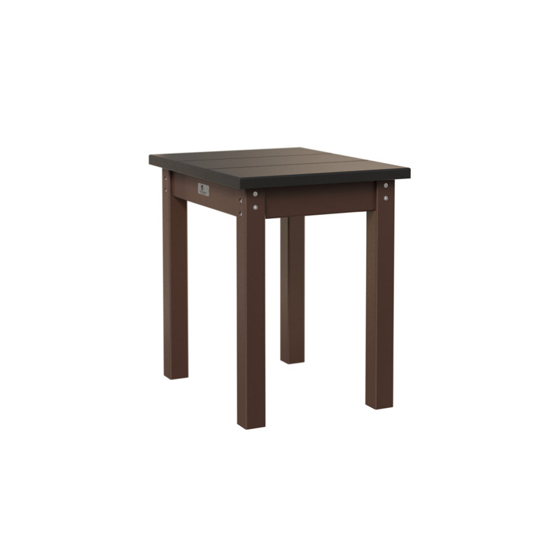 Berlin Gardens Economy End Table, Black, Chocolate Brown