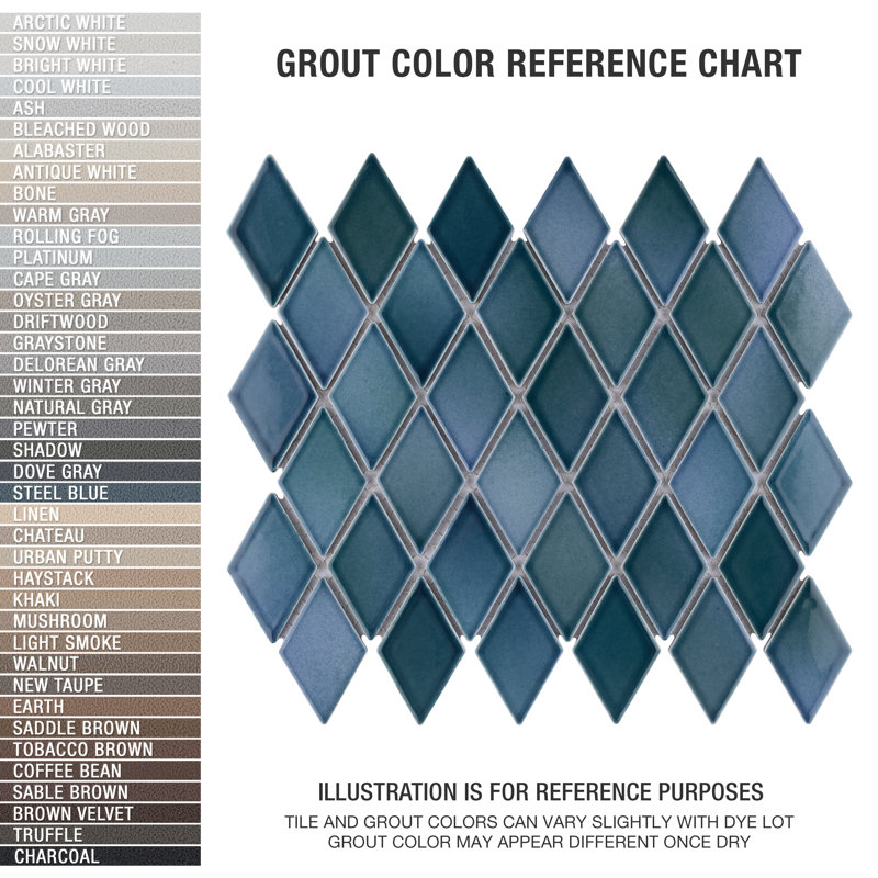 Hudson 2" x 3" Porcelain Grid Mosaic Wall & Floor Tile, Sky Blue