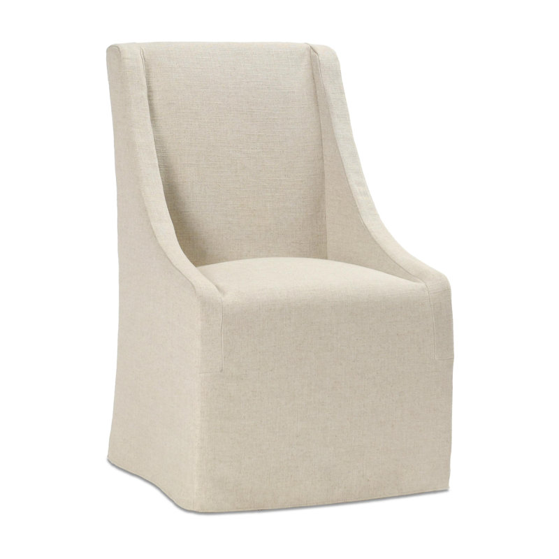 Seneca Upholstered Dining Chair, French Beige Basketweave