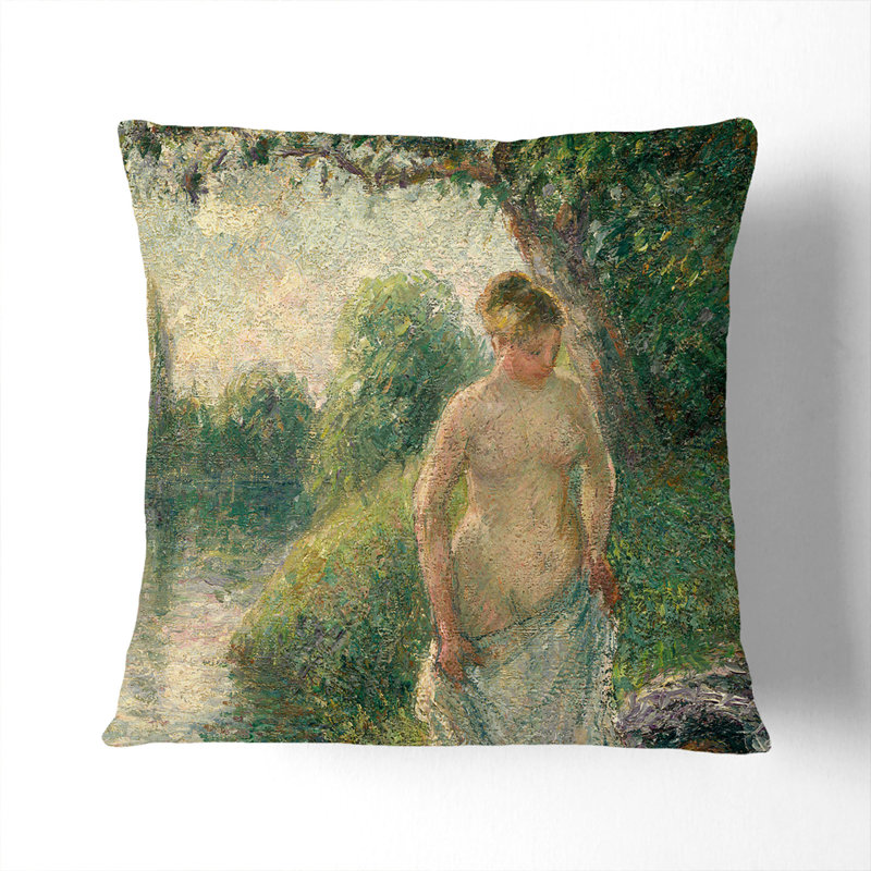 The Bather Scatter Cushion, 55cm H x 55cm W x 20cm D, Stone