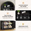 71''H Arch Wine Cabinets With Wine Glass Holder & Wine Rack, Bar Liquor Cabinets With Led Light & Motion Sensor-336845640