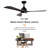 52" Solid Wood Blades Ceiling Fan With Lights Remote Control,Quiet Dc Motor 3 Blade Ceiling Fans 6 Speed Levels,Reversible Ceiling Fan, For Patio Living Room, Bedroom, Office,Indoor-857094097-857094111