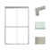 Frederick 45.75'' - 47'' W x 76'' H Bypass Semi-Frameless Shower Door with Clear Glass