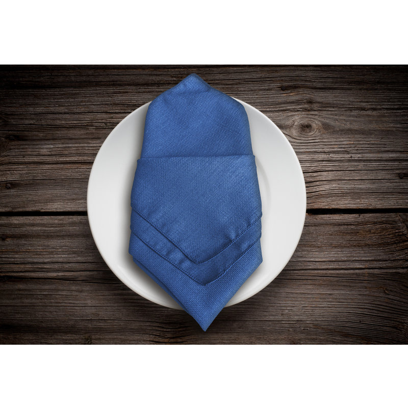 Aizhan Polyester Square Napkin, Royal, 10" x 10"