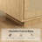 Boho Bookcase With Rattan Doors, 5 Tier Bookshelf-11763983