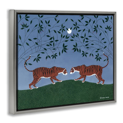 Twilight Tigers Symmetry Floating Frame, design by Susan Henke