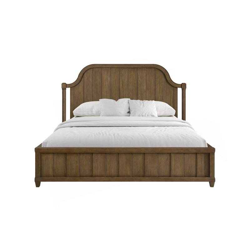 Lit à panneau Planked - Anacardier, Amande, Très grand lit