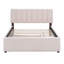 Lit plateforme tapissier avec lit gigogne double Teddy-566217972