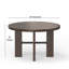 Table de salle à manger et de jeux Gorman au fini noyer avec insert en similicuir noir