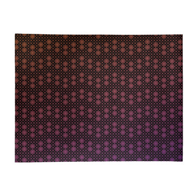 Tapis de treillis noir/mauve dégradé