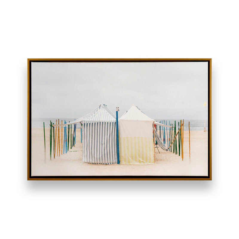 Cabines de plage rayées, Or poli