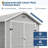 6x4 ft Outdoor Resin Storage Shed with Floor, Lockable Door & Window, Sloping Roof-124944565
