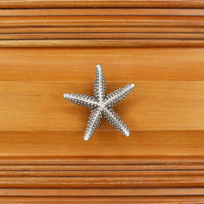 2" Starfish Small Knob, Brushed Nickel, 2" L x 2" W, 2