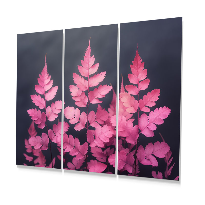Figurines murales monochromes roses, Ethereal Dream, Métal métal, H 28 po x l 36 po x P 1 po