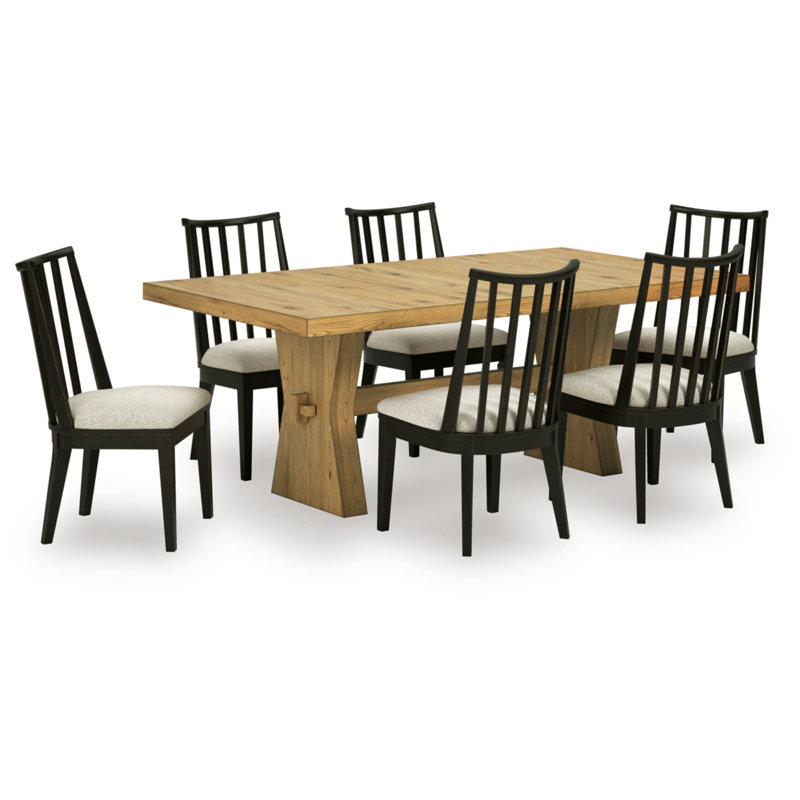 Duguay 7-Piece Dining Package, 7 Pieces: Table, 6 Chairs