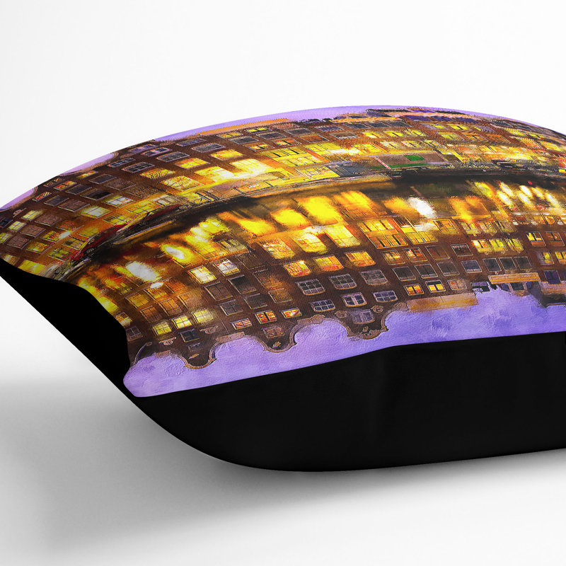 Square Throw Cushion, 55cm H x 55cm W x 20cm D, Black