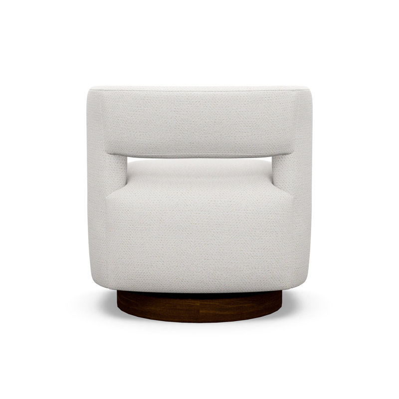 Crystle Swivel Barrel Chair, 8240-99, Walnut