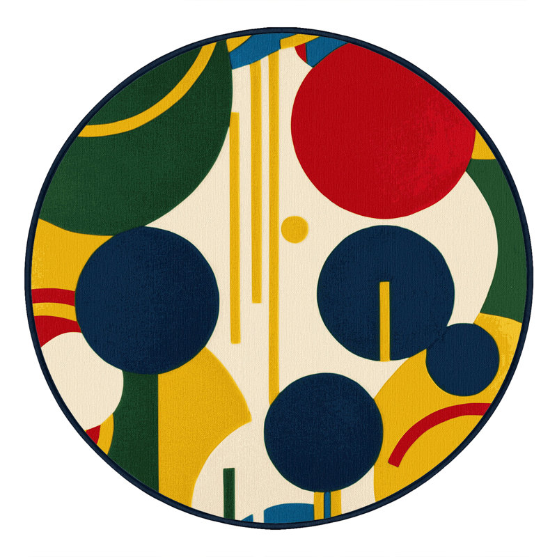 Spunky Spiral Rug, Round 8'
