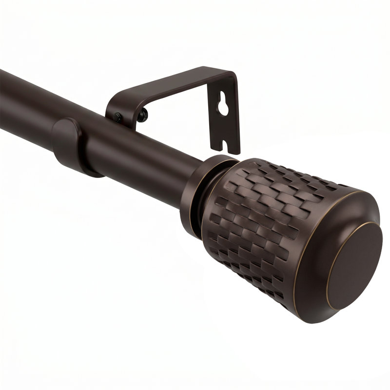 Tringles à rideaux robustes pour fenêtres de 32 à 144 pouces, ensemble de tringles à rideaux bronze réglables de 1 pouce avec installation facile et design moderne