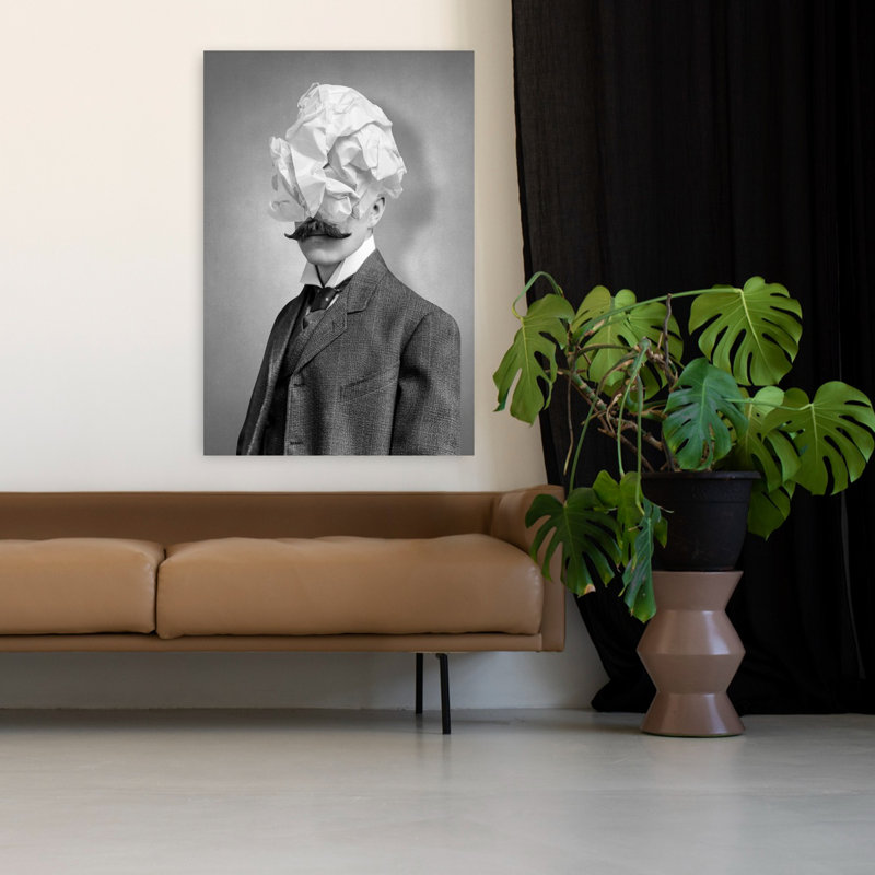 «He Trash», art mural rétro, H 48 po x l 32 po