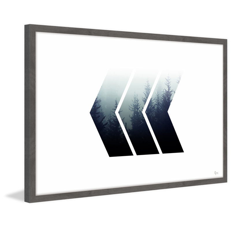 Dark Forest by Eyre Tarney - Single Picture Frame Print, 30cm H x 45cm W, Grey Framed