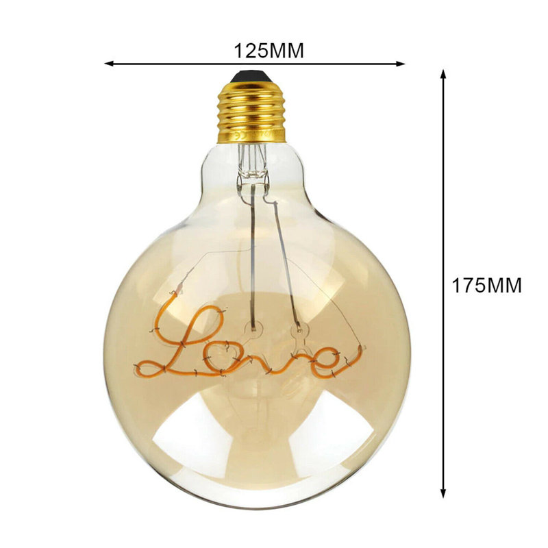 Sickler 4W LED Globe Light Bulb Amber