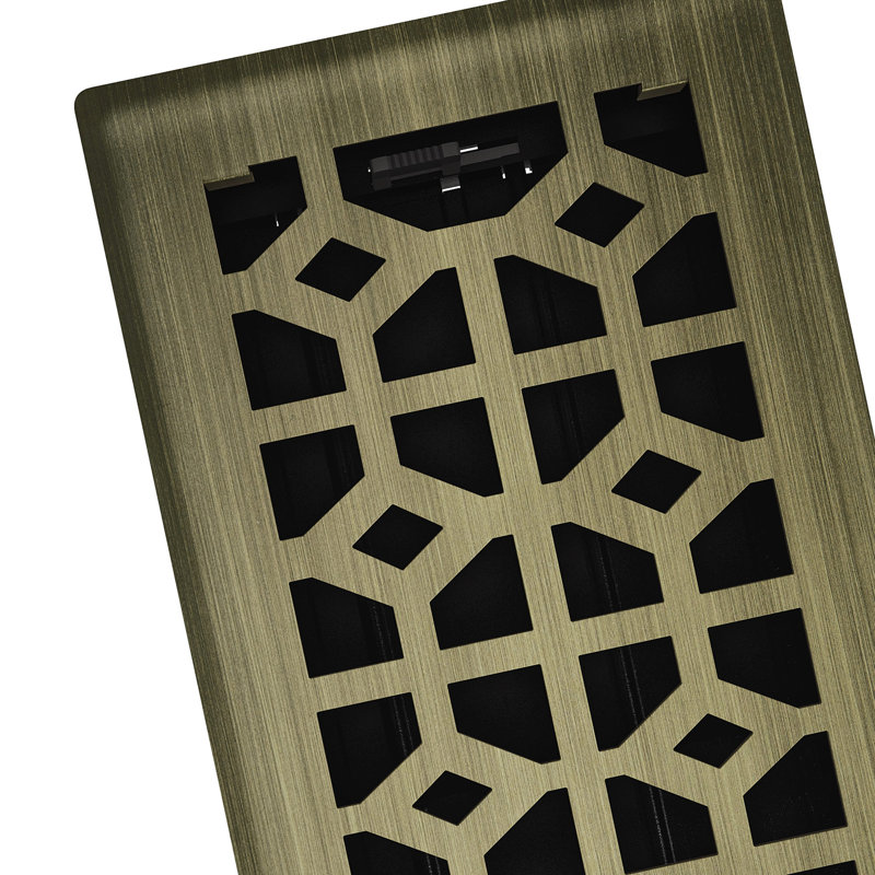 Imperial 4'' W Floor Vent Cover, 4" W x 10" L, Vintage Brass