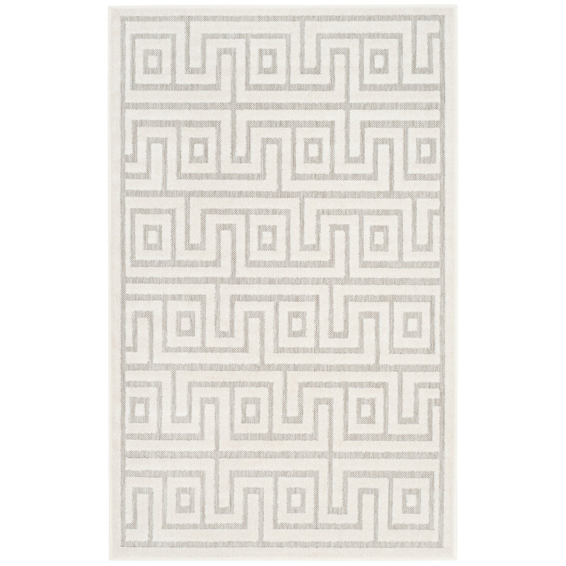 Tapis gris clair / crème Turnipseed, Rectangle 3 pi 3 po x 5 pi 3 po