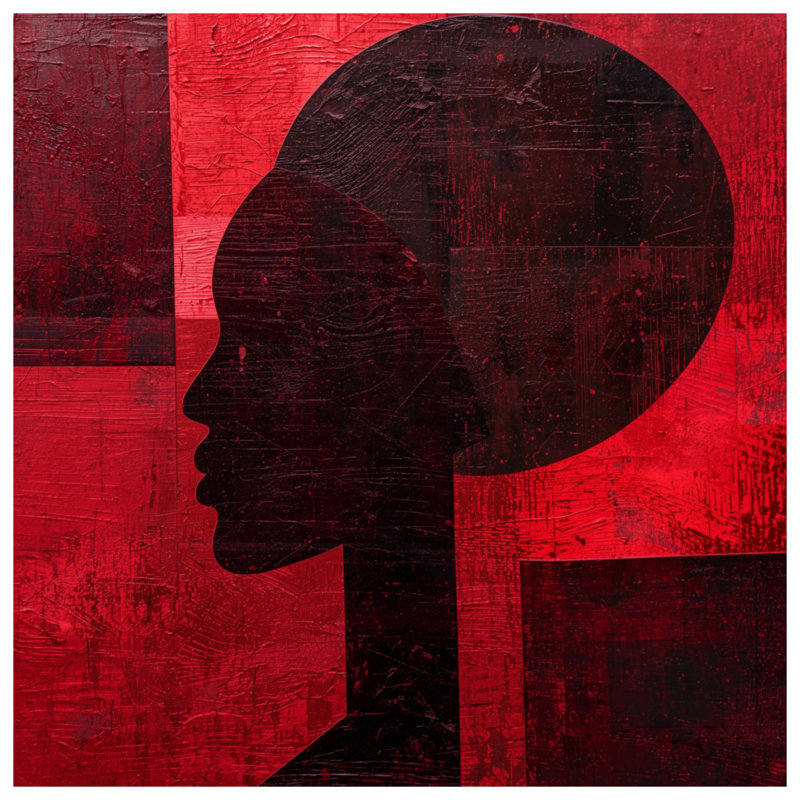 Édredon rouge Silhouette Portrait, Simple extra long
