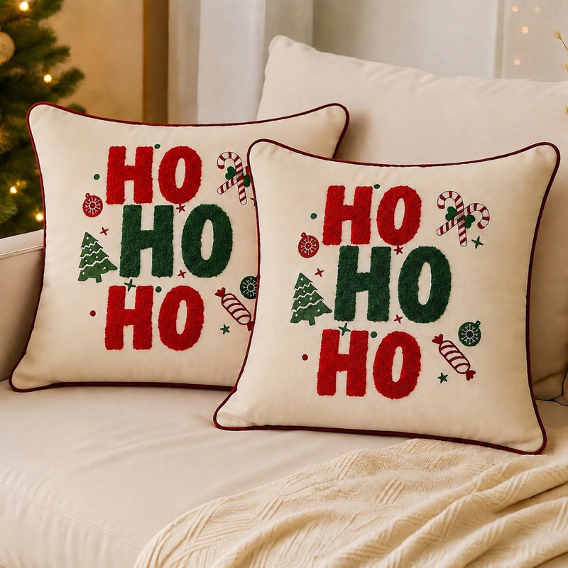 Housses de coussin de Noël 18 x 18 pouces