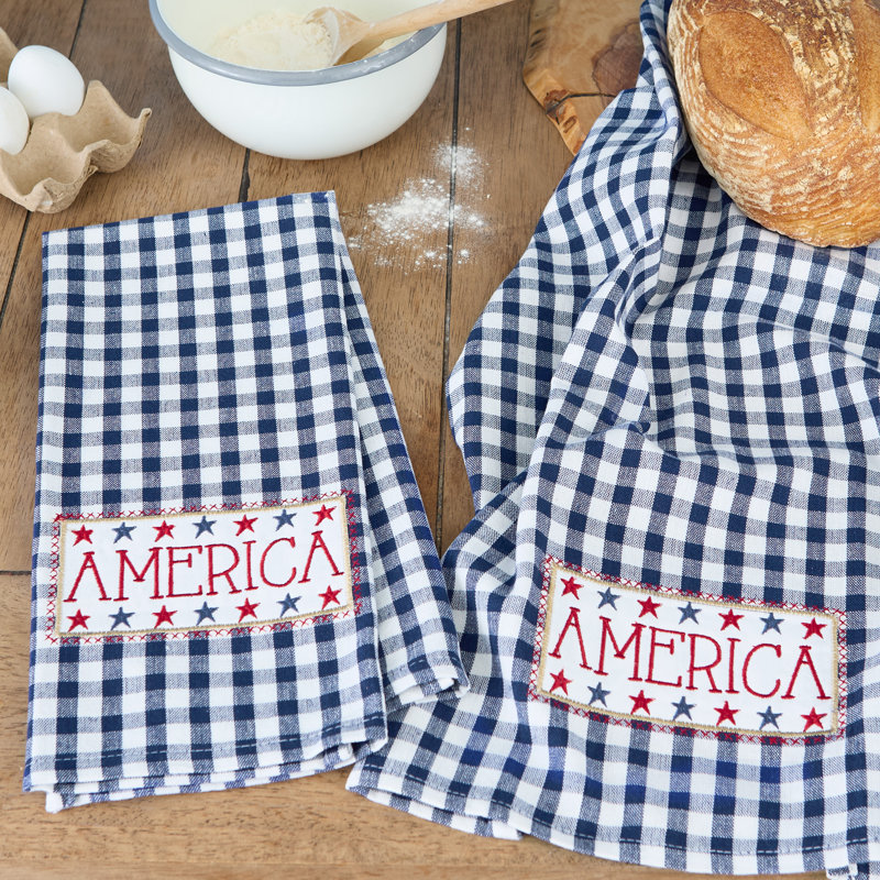 Design Imports Americana Embellished Dishtowel Set