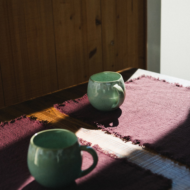 Cotton Rectangle Placemat Set, Marsala