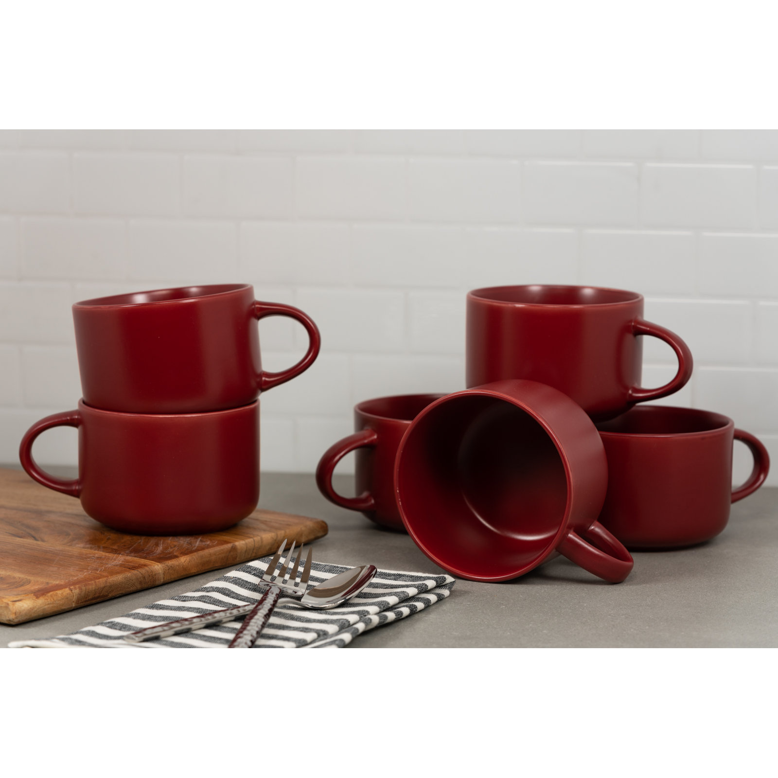 Wazee Matte Oversized 22 oz Mug, Red